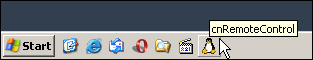 cnRemoteControl in the taskbar