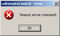 cnRemoteControl - Timeout-Meldung